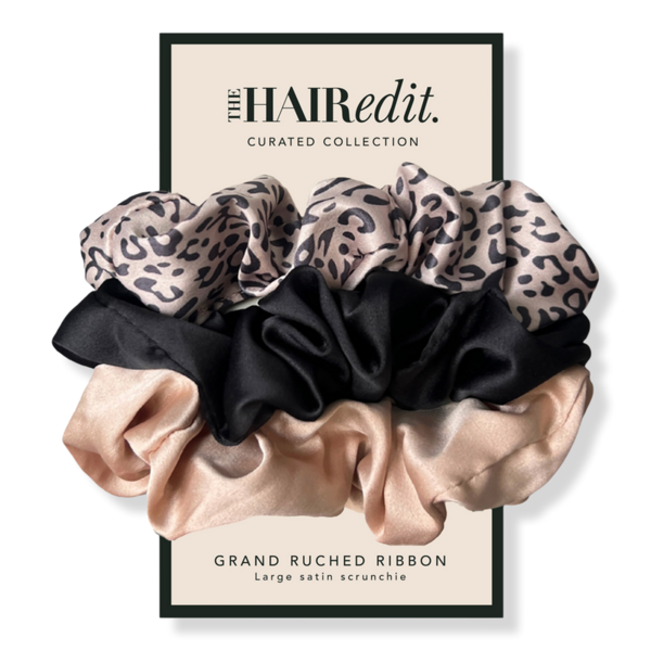 The Hair Edit Grand Ruched Ribbon Scrunchies