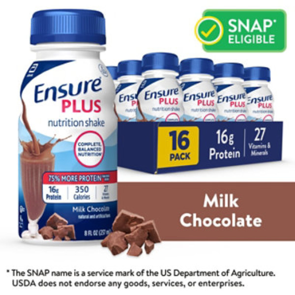 Ensure Plus Nutrition Shake Milk Chocolate Ready-to-Drink Bottles