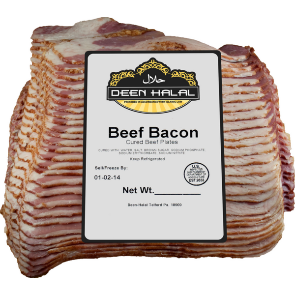 Deen's Halal Sliced Beef Bacon - 5 lbs