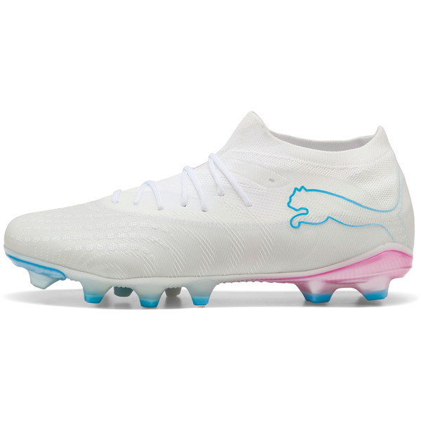 PUMA Future 9 Match FG/AG Soccer Cleats, Size M8.0/W9.5, Medium/D - White/Blue