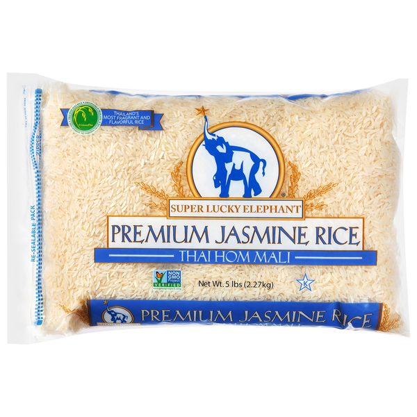 Super Lucky Elephant Premium Jasmine Rice Thai Hom Mali Same-Day