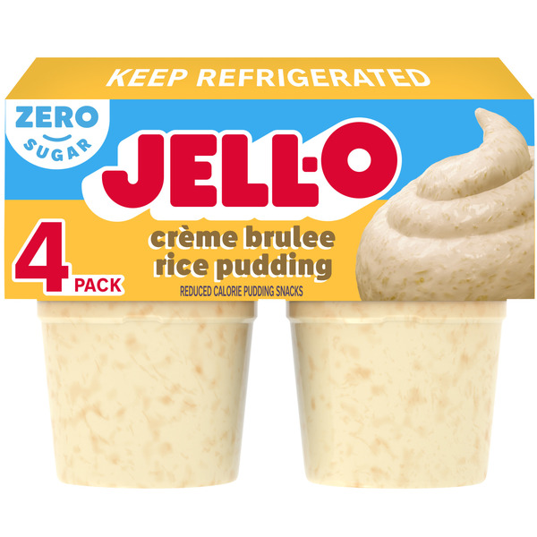 Jell-O Creme Brulee Sugar Free Refrigerated Rice Pudding Cup