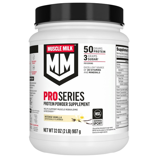 MUSCLE MILK Pro Series Intense Vanilla Lean Muscle Mega Protein