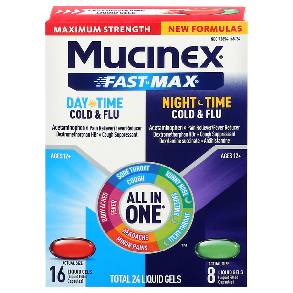 Mucinex Liquid Gels Maximum Strength Day Time/Night Time Cold & Flu Same-Day  Delivery or Pickup | Macey's