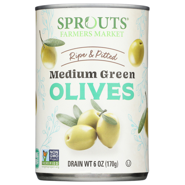 Sprouts Medium Ripe Pitted Green Olives Same-Day Delivery or