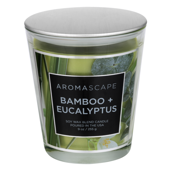 Aromascape Soy Wax Blend Candle Bamboo + Eucalyptus (9 oz) Instacart
