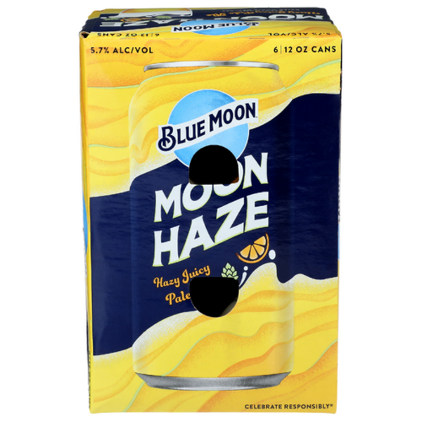Blue Moon Moon Haze Pale Ale 6 Pack Cans Same-Day Delivery or