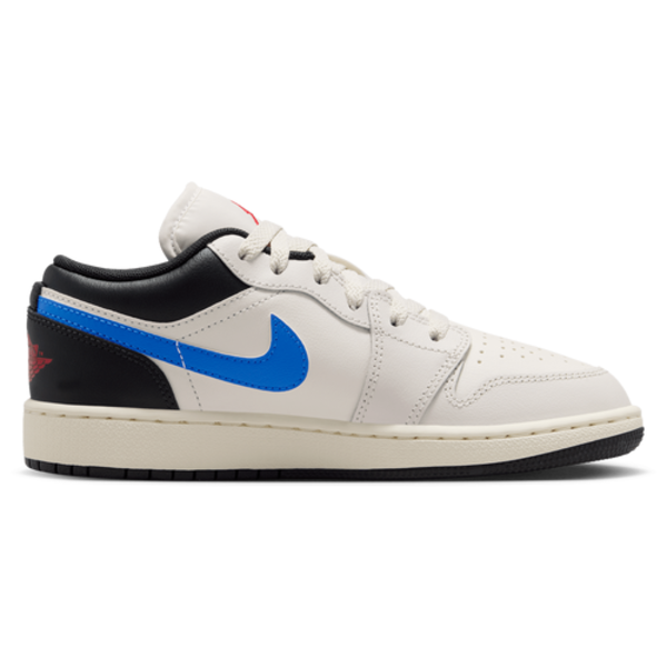 Jordan Kids' Grade School Air Jordan 1 Low Basketball Shoes, Size 6, Medium/D - Phantom & University Red & Sail & Off Noir & Game Royal