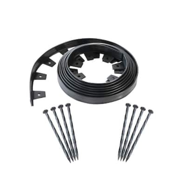Vigoro 20 Ft. No-dig Plastic Landscape Edging Kit