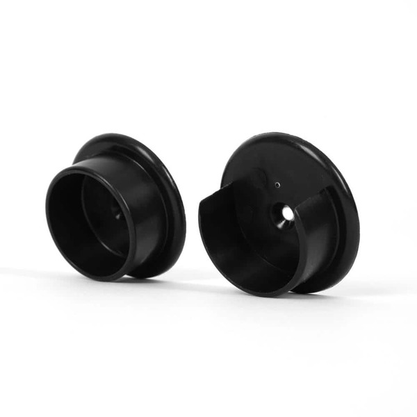 Everbilt 1-3/8 In. Heavy-duty Hardware Plastic Closet Pole Sockets-matte Black (2-pack)