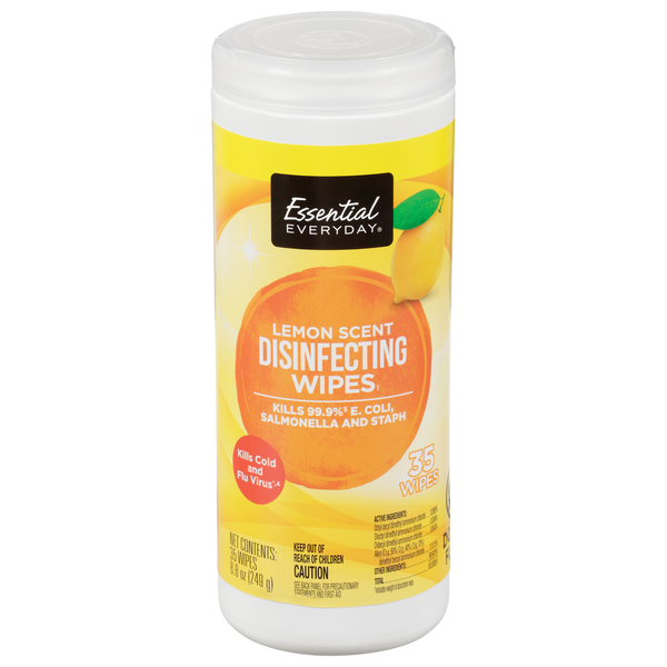 Essential Everyday Lemon Scent Disinfecting Wipes Same-Day