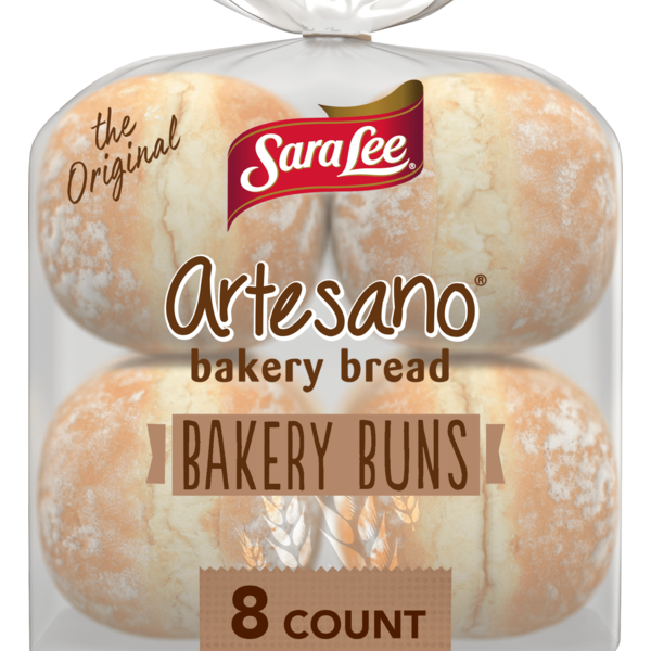 Sara Lee Artesano, 8 count, White Bakery Buns Same-Day