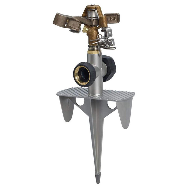 Orbit Heavy-duty Adjustable Brass Impact Sprinkler On Heavy-duty Zinc Spike