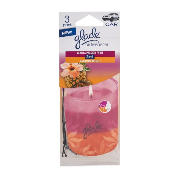 Glade Air Freshener 2 in 1 Vanilla Passion Fruit/Hawaiian Breeze 3 CT
