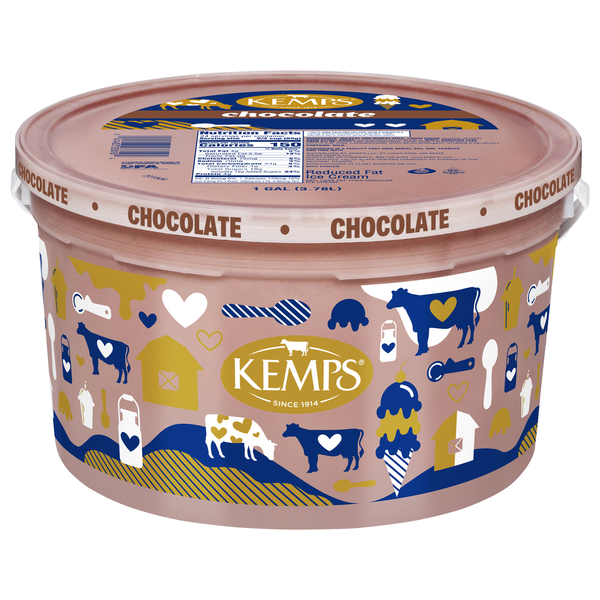 Kemps Family Size Reduced Fat Ice Cream, Chocolate Same-Day