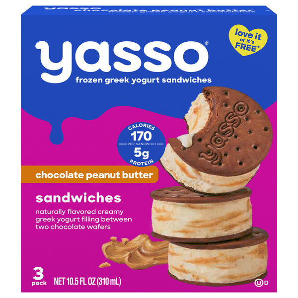 Harvest Market Yasso Frozen Greek Yogurt Sandwiches Chocolate