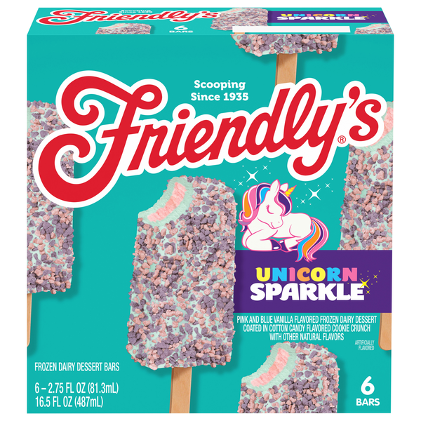 Friendly's Unicorn Sparkle Frozen Dairy Dessert Bars Same-Day
