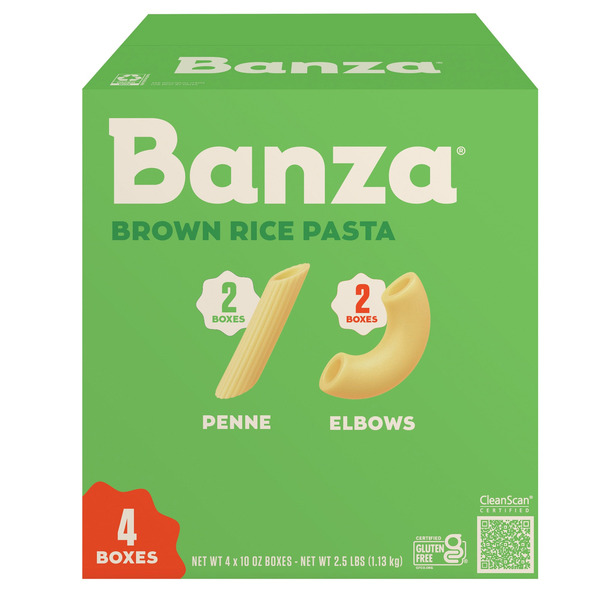 Banza Brown Rice Pasta Variety Pack, 10 oz, 4-count
