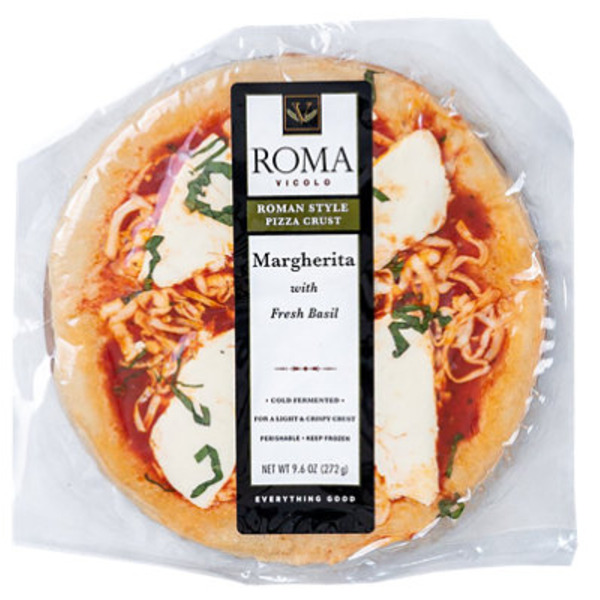 Vicolo ROMA Margherita With Fresh Basil Roman Style Pizza Crust