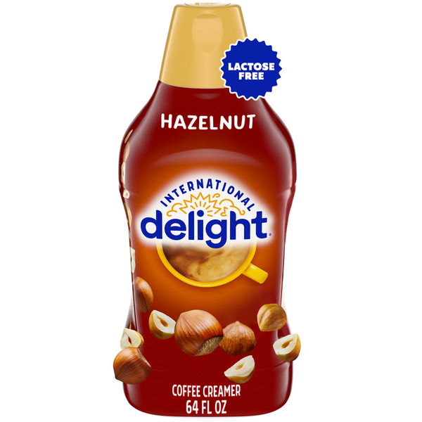 International Delight Coffee Creamer, Hazelnut, Refrigerated Flavored Creamer, 64 FL OZ Bottle