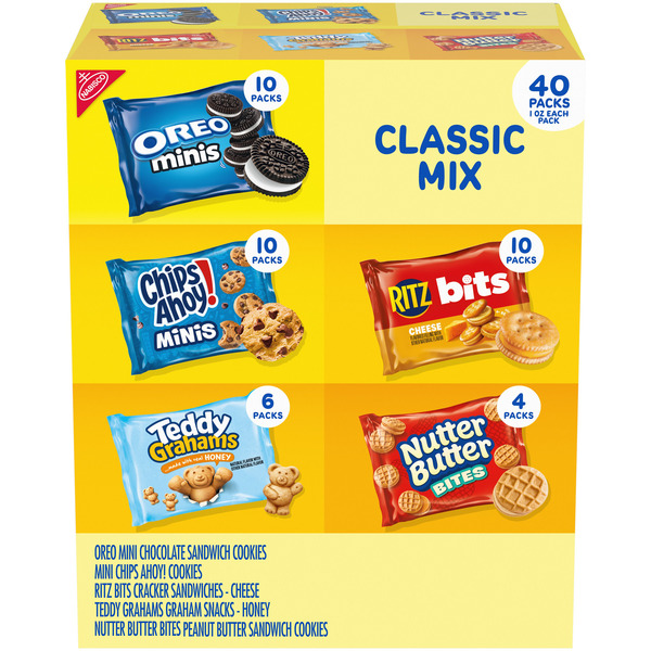 Oreo Classic Mix Cookies And Crackers Variety Pack, Snack Packs 40