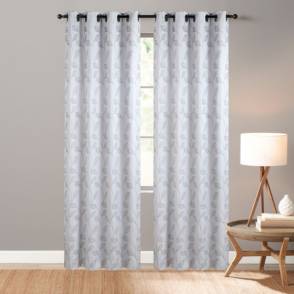 Sonoma Goods For Life ® 2-Pack Finley Blackout Curtains, White Gray
