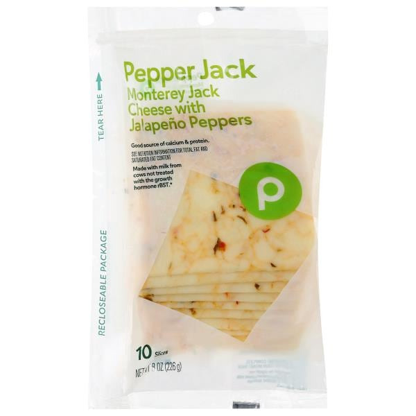 Publix Cheese Slices, Pepper Jack