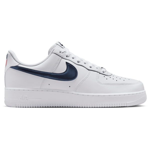 Nike Men's Air Force 1 '07 LV8 Shoes, Size 9.5, Medium/D - White/Midnight Navy/Crimson