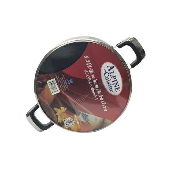 Alpine Cuisine Gray Aluminum Dutch Oven With Glass Lid Same-Day