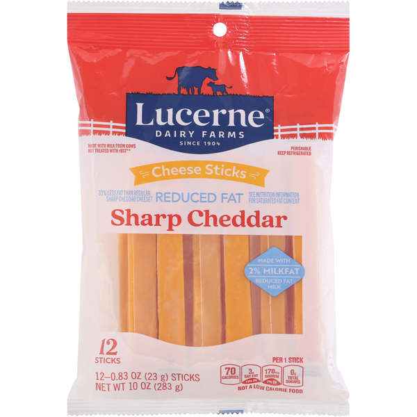 Lucerne Cheese Sticks, Reduced Fat, Sharp Cheddar