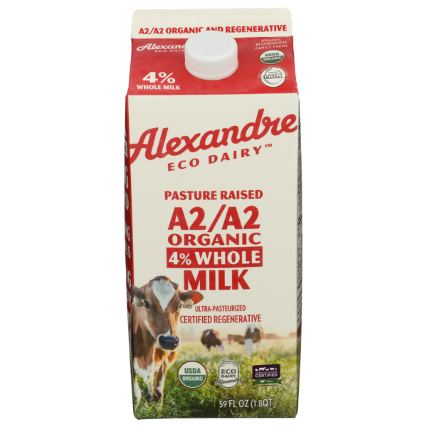 Alexandre Eco Dairy A2/A2 Organic 4% Whole Milk Same-Day Delivery