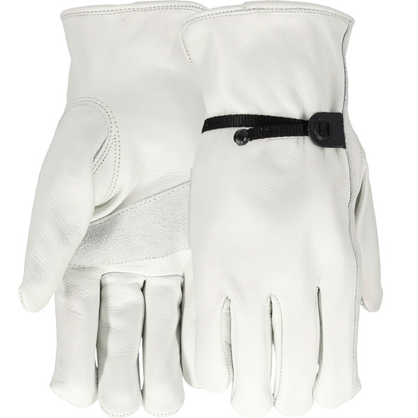Project Source Off-white Leather Construction Gloves 1 -Pairs