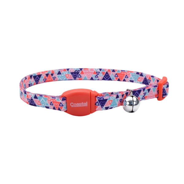 Safe Cat Breakaway Magnetic Triangles Cat Collar - Multi Color
