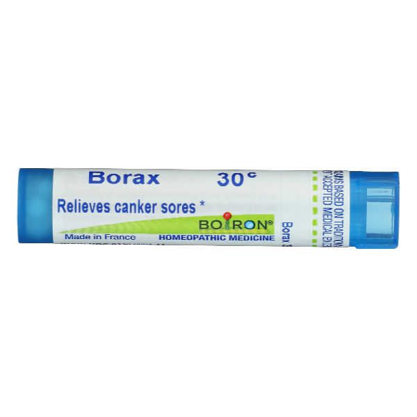 Boiron Borax 30C, Homeopathic Medicine for Canker Sores Same-Day