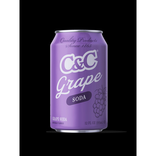C&C- Grape Soda - 24/12 oz cans