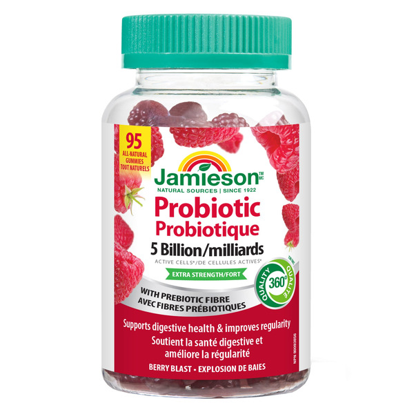 Jamieson Berry Blast Extra Strength 5 Billion Probiotic Gummies