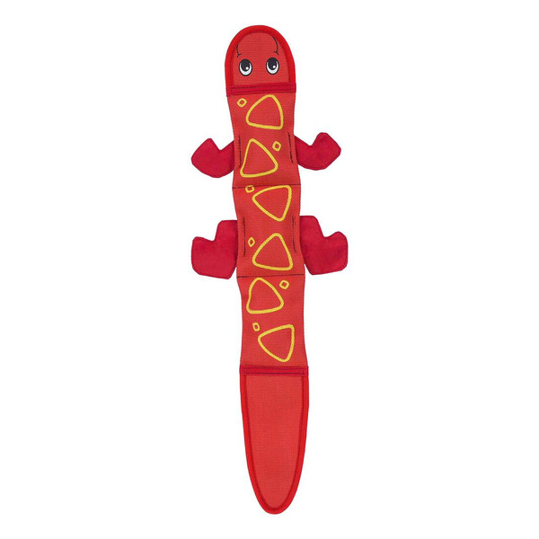 Outward Hound Fire Biterz Red Lizard Dog Toy 3 Squeak