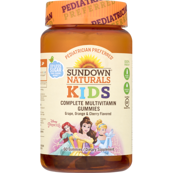 Sundown Naturals Kids Complete Multivitamin Gummies Disney Princess (60