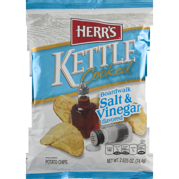 Herr's Kettle Cooked Boardwalk Salt & Vinegar Potato Chips (2.625 oz) Instacart