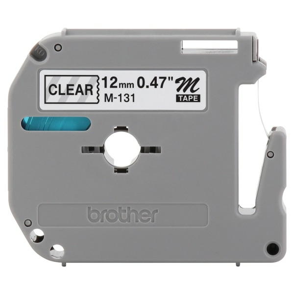Brother 1/2' Black on Clear M Tape P Touch System Electronic Labeling System Refill