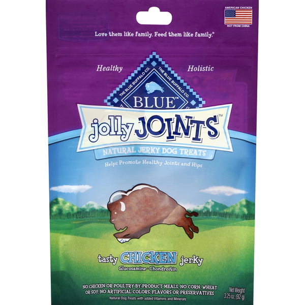 Blue Dog Treats, Natural, Jolly Joints, Chicken Jerky (3.25 oz) Instacart