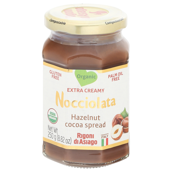 Nocciolata Hazelnut Cocoa Spread, Organic, Gluten Free, Extra