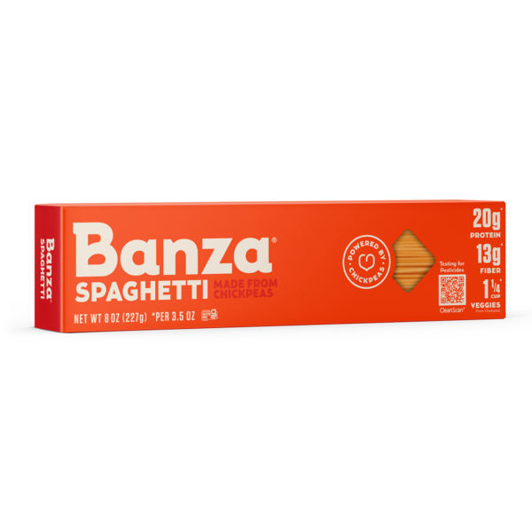 Banza Spaghetti Pasta, Gluten Free, High Protein, Lower Carb Same