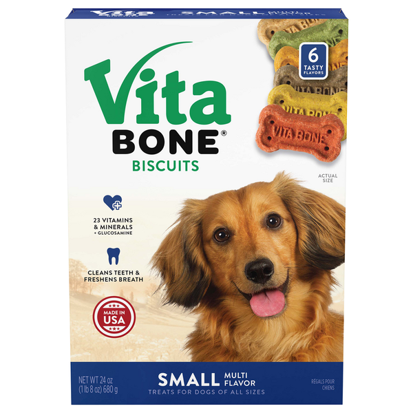 Vita Bone Treats for Dogs, Multi Flavor, Small, Biscuits
