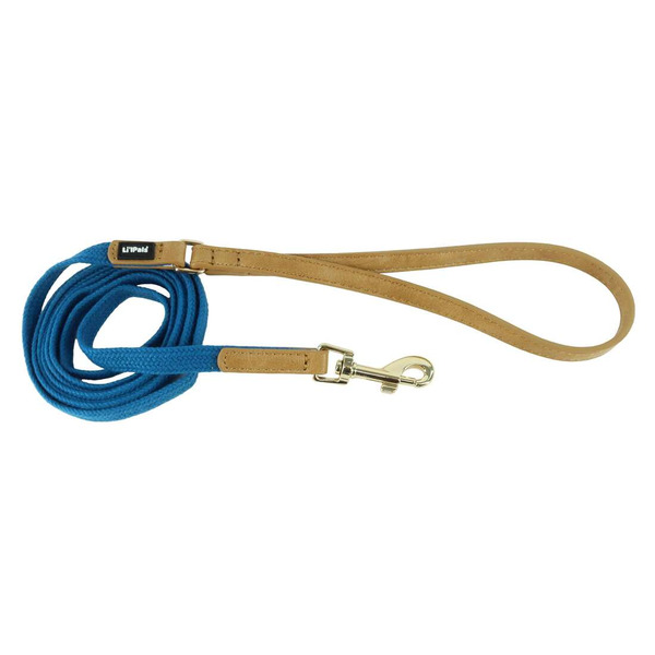 Li'l Pals Petite Woven Leash With Tassel - Blue