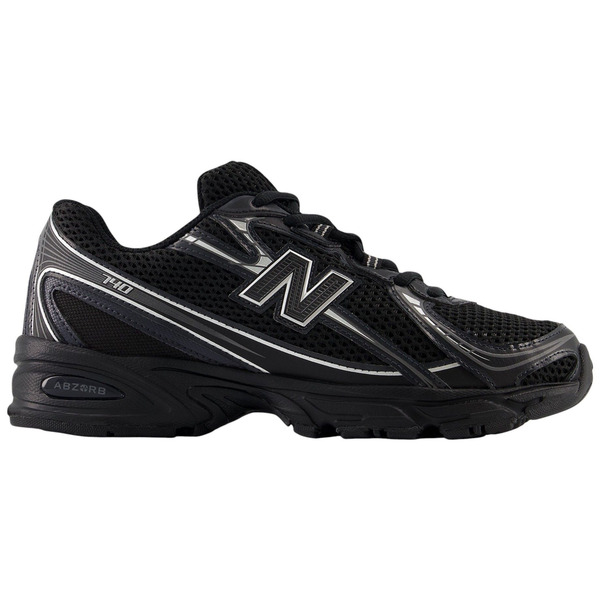 New Balance Men's 740 Casual Shoes, Size 11.5 - Black/Silver Metallic