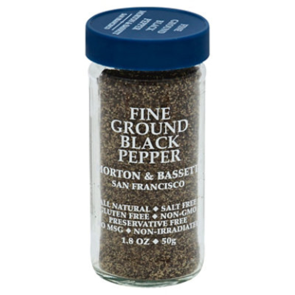 Morton & Bassett Spices Pepper, Black, Fine Ground