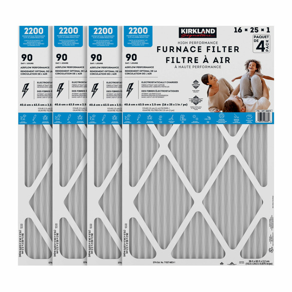 Kirkland Signature 16" x 25" x 1" High Performance Air Filters
