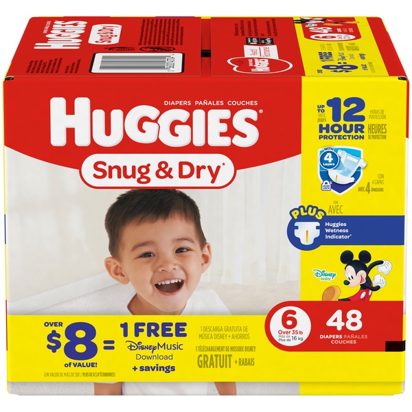 huggies diapers snug and dry size 6