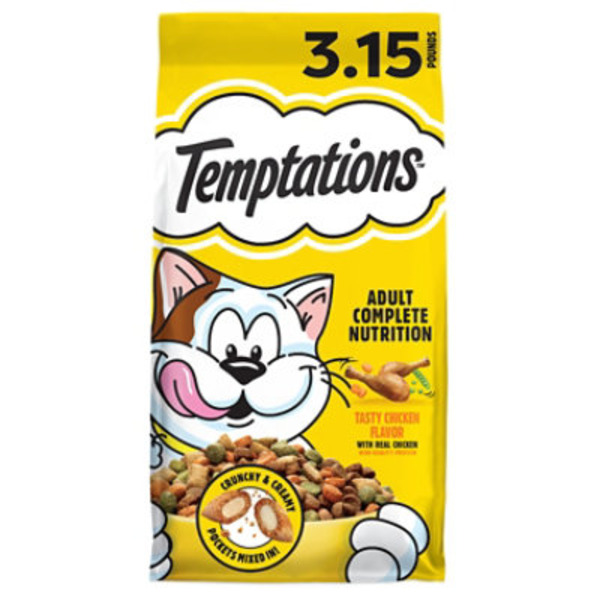 TEMPTATIONS Complete Nutrition Tasty Chicken Flavor Adult Dry Cat Food